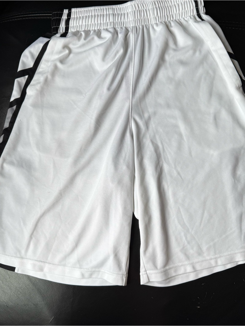 Under Armour White Athletic Shorts with Black Accents